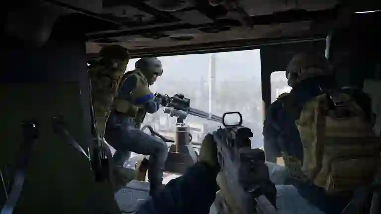 WARDOGS helicopter cabin with door gunner overlooking the drop zone